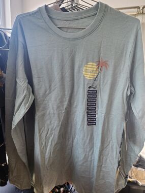Unk Sage Green Long Sleeve Seaside Graphic Tee